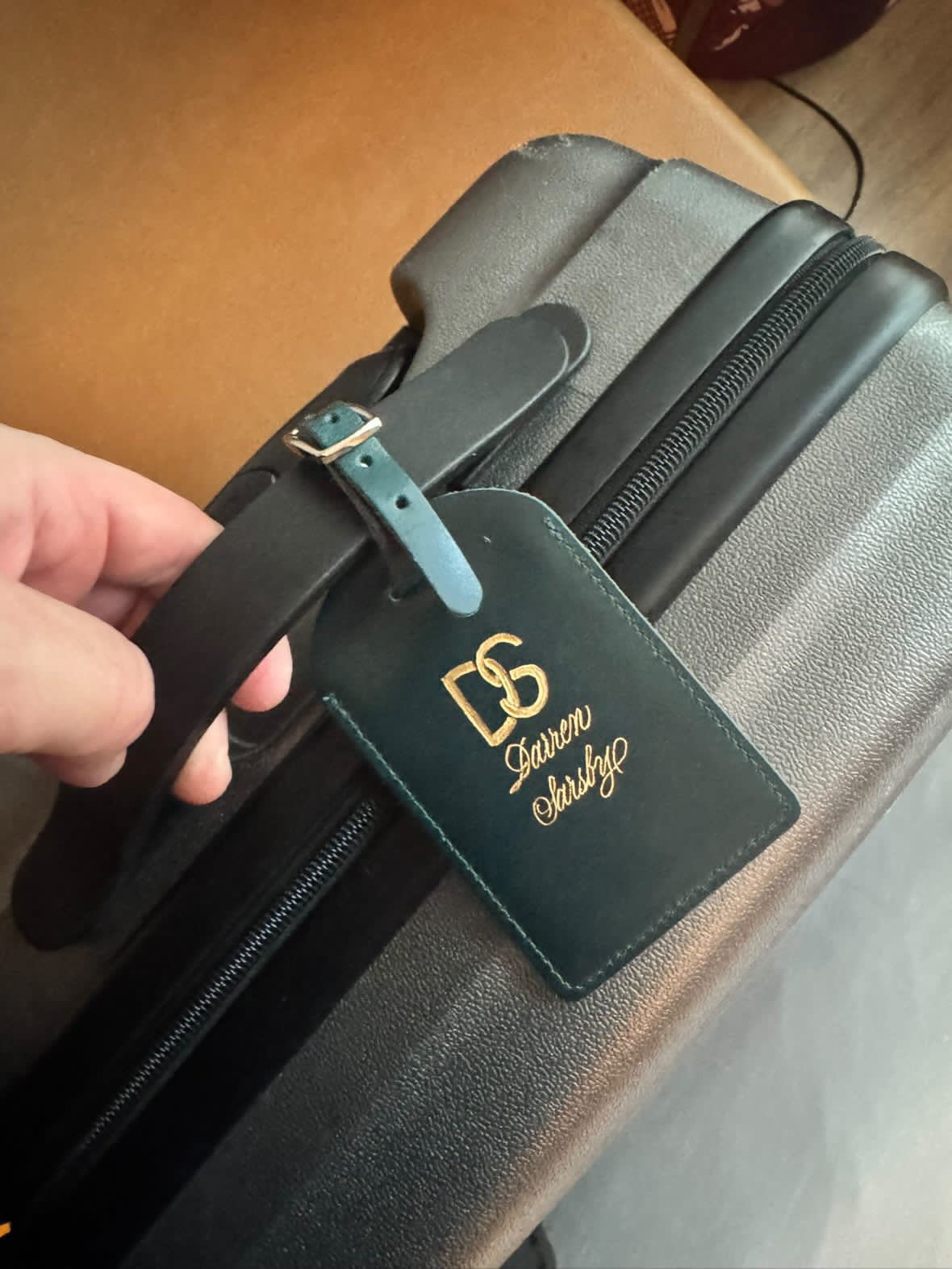 Hand-Foiled personalized Luggage Tag