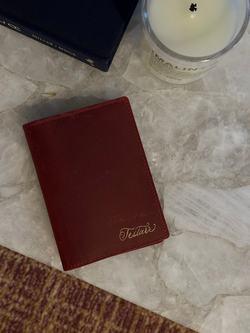 Hand-Foiled personalized Passport Holder