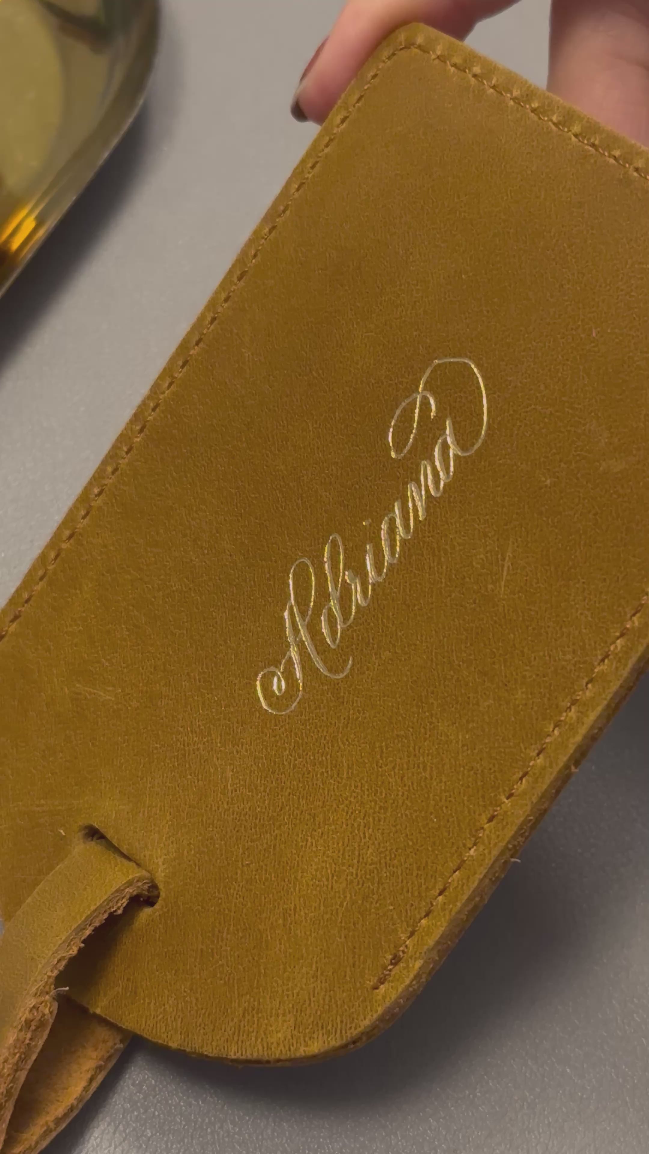 Hand-Foiled personalized Luggage Tag