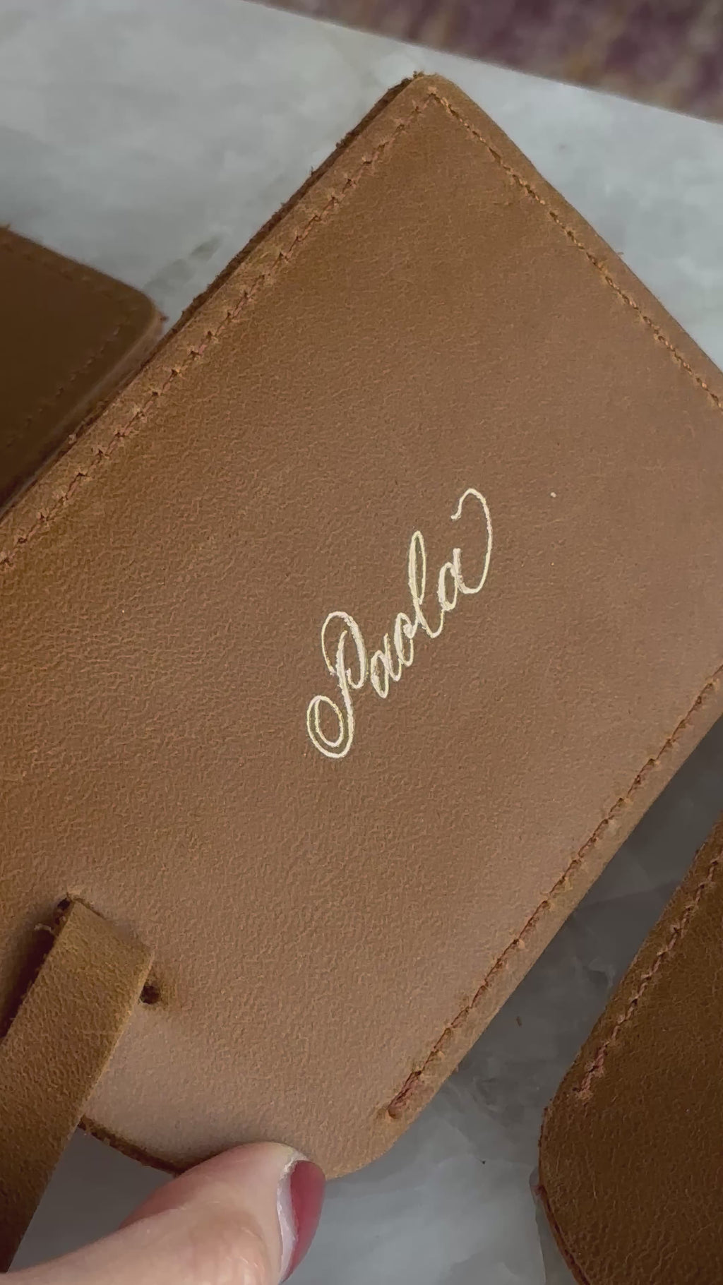 Hand-Foiled personalized Luggage Tag