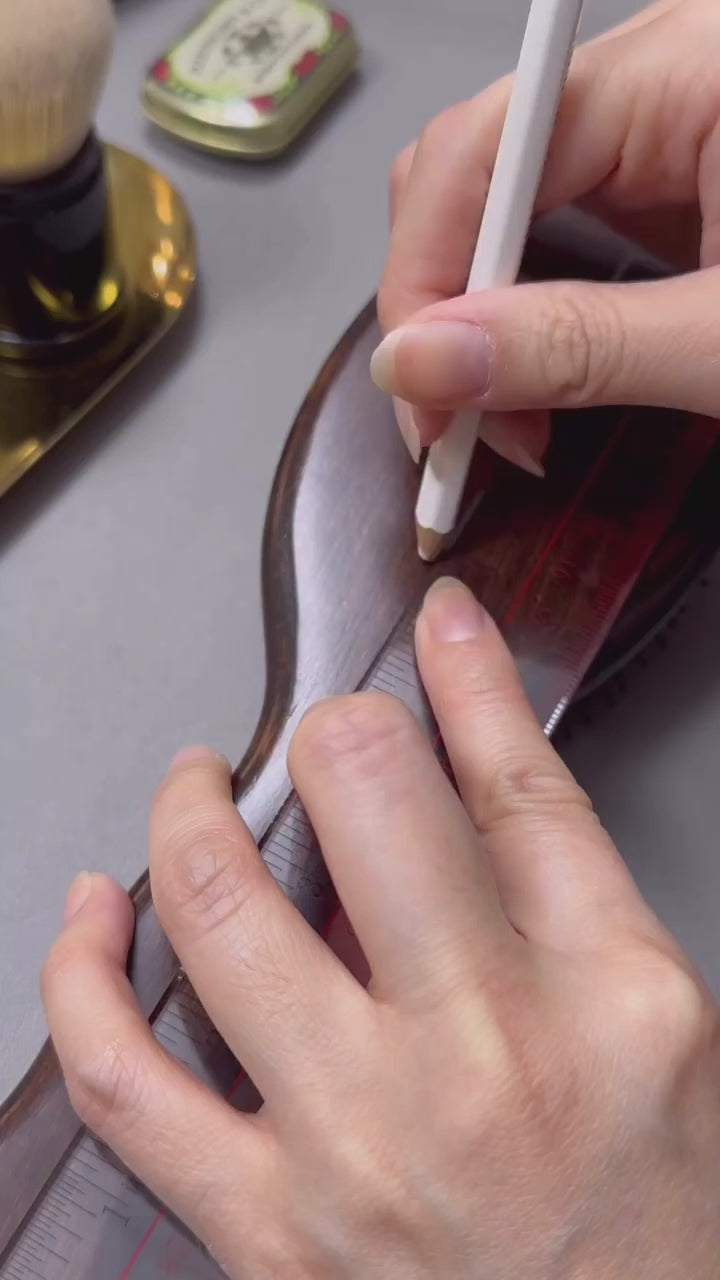 Hand-Engraved personalized Boar Bristle Brush